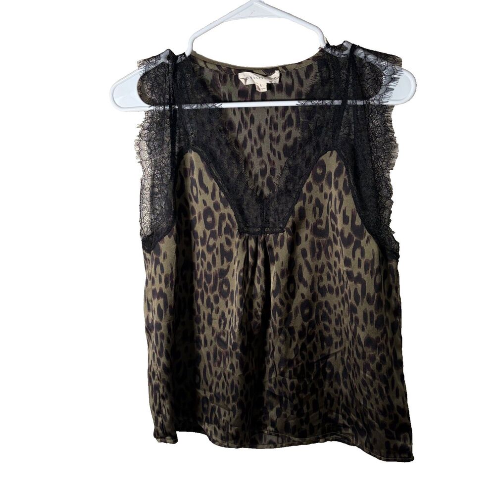 Love Stitch Tank Top Women's Small V-Neck Lace Casual Lightweight Shirt